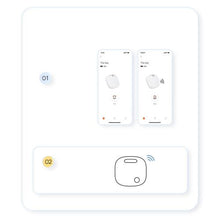 Baseus Home Intelligent T2 Pro Keychain belaidis Key ir Other Object Finder BT 5.0 (FMTP000002), balta spalva