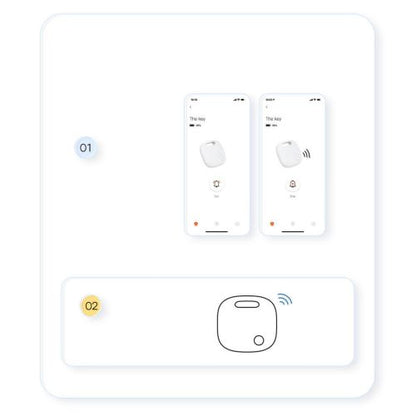 Baseus Home Intelligent T2 Pro Keychain belaidis Key ir Other Object Finder BT 5.0 (FMTP000002), balta spalva