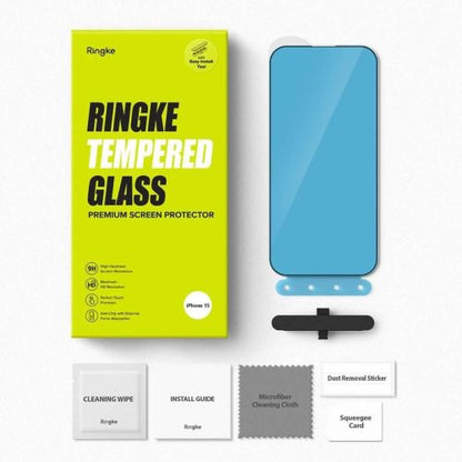 Ringke iPhone 15/ 16 ekrano apsauga Privacy grūdintas stiklas 9H su installation jig, skaidri spalva