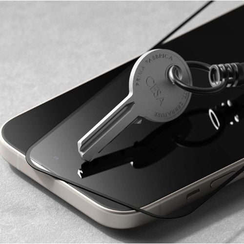 Ringke iPhone 15/ 16 ekrano apsauga Privacy grūdintas stiklas 9H su installation jig, skaidri spalva