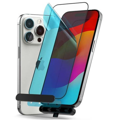 Ringke iPhone 15 Pro ekrano apsauga Premium grūdintas stiklas 9H su installation jig, skaidri spalva