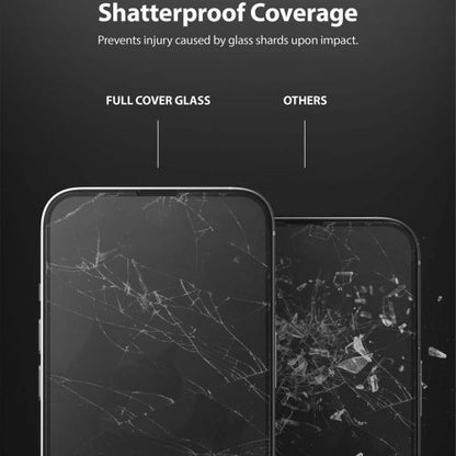 Ringke iPhone 13/13 Pro ekrano apsauga Invisible Defender ID grūdintas stiklas, juoda spalva