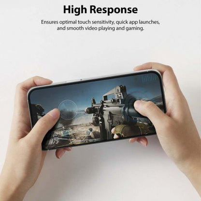 Ringke iPhone 13/13 Pro ekrano apsauga Invisible Defender ID grūdintas stiklas, juoda spalva