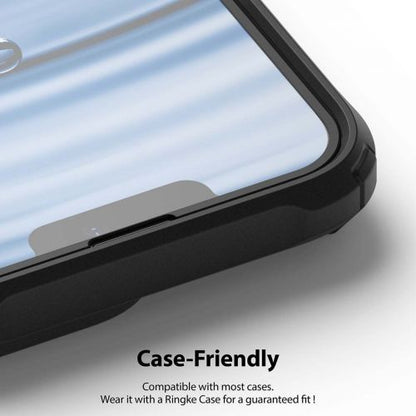 Ringke iPhone 13/13 Pro ekrano apsauga Invisible Defender ID grūdintas stiklas, juoda spalva