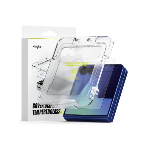 Ringke Galaxy Z Flip 7 ekrano apsauga Cover Display Premium grūdintas stiklas 9H (2 vnt.), skaidri spalva