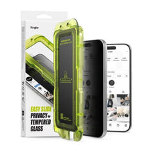 Ringke iPhone 17 Pro ekrano apsauga Premium Easy Slide Privacy grūdintas stiklas 9H su installation jig (2 vnt.), skaidri
