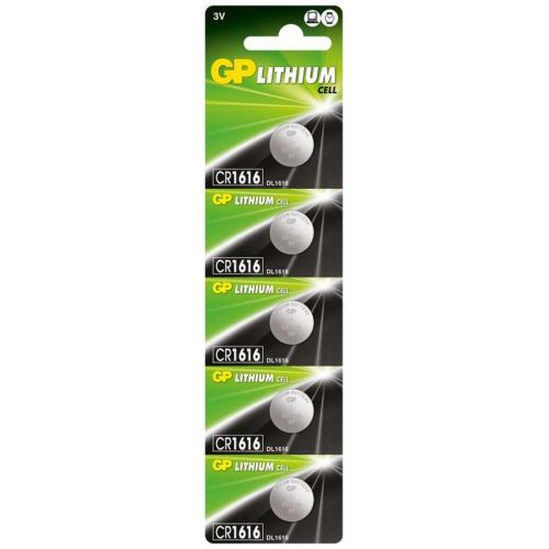 GP baterija (CR1616) Lithium coin, CR1616-7U5 (5 batteries / blister) 3V