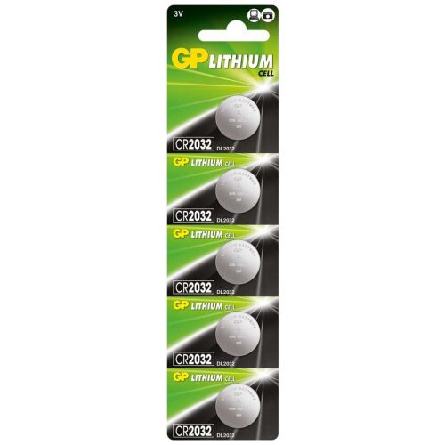 GP baterija (CR2032) Lithium coin, CR2032-7U5, (5 batteries / blister) 3V