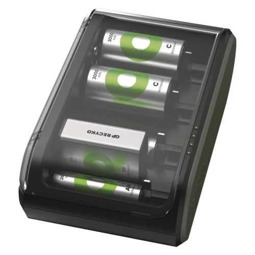 GP baterija įkroviklis B361 su 4 Channels, 2600 mAh, 2.8V,, juoda spalva