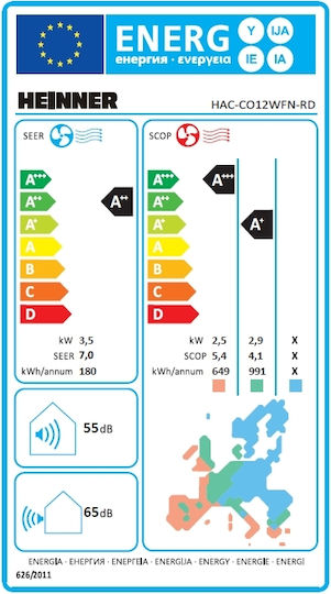 Oro kondicionierius ONIX RED, 12000BTU HAC-CO12WFN-RD HEINNER