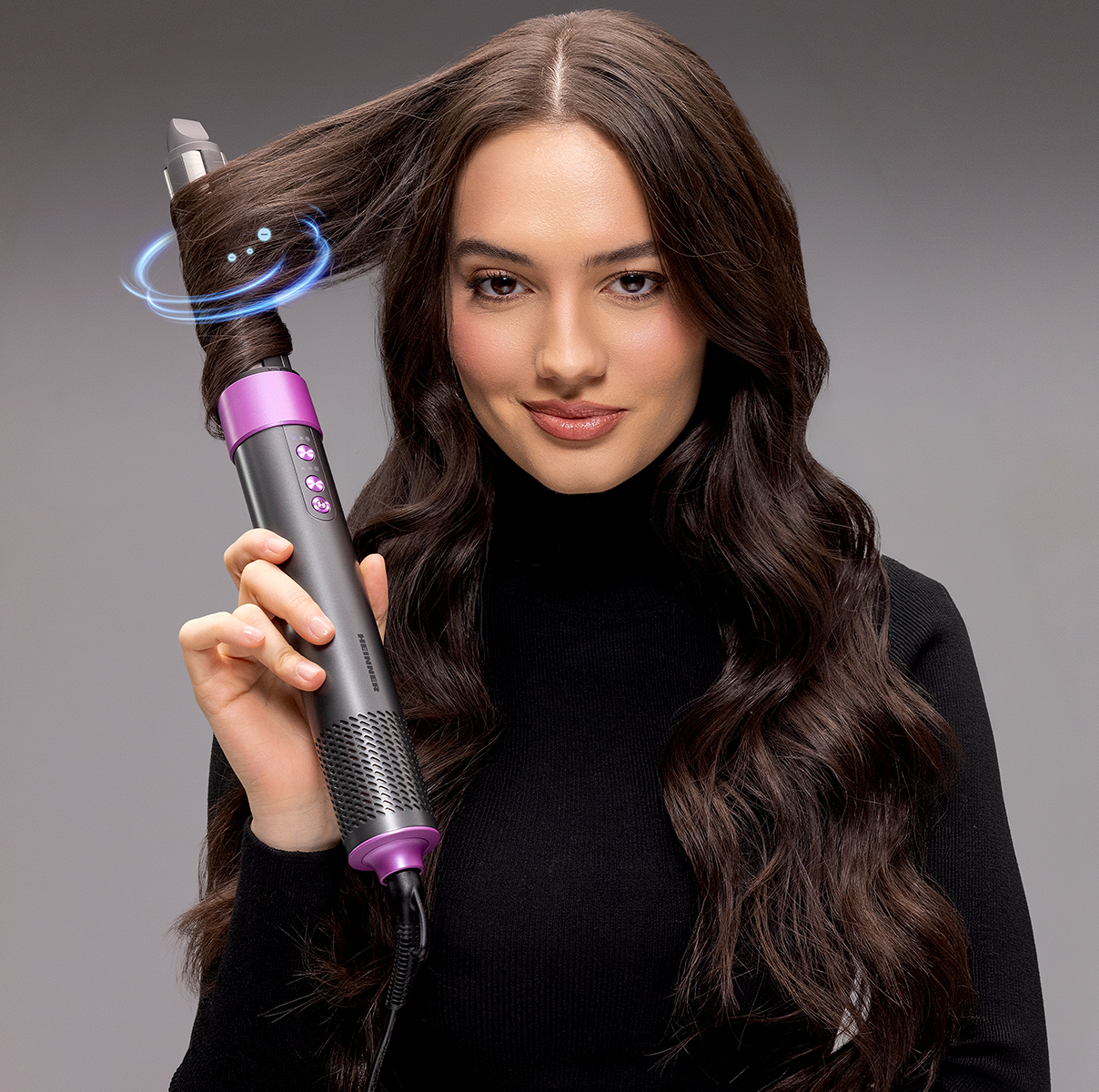 Plaukų formavimo prietaisas 1500W, violetinis/pilkas, HAS-Y15BLDC-GY6 HEINNER