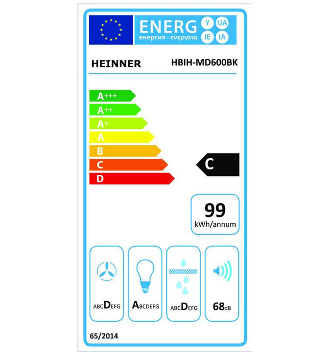 Įmontuojamas grantraukis HBIH-MD600BK HEINNER