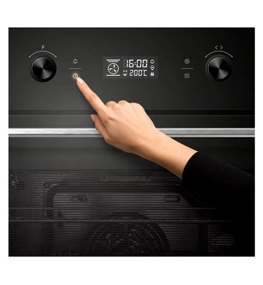 Įmontuojama 70L orkaitė su savaiminio išsivalymo funkcija, HBO-M7010GCDRP-GBK HEINNER