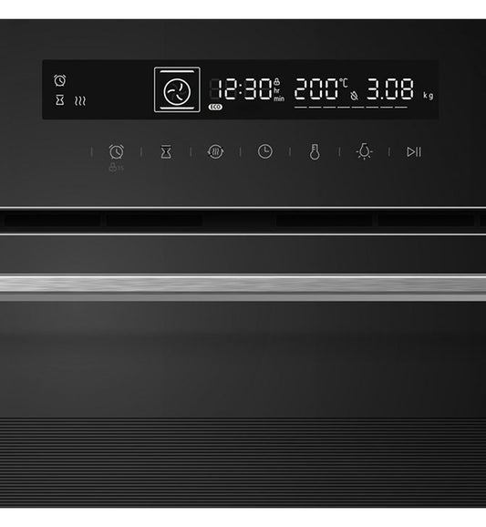 Įmontuojama 72L orkaitė su savaiminio išsivalymo funkcija, HBO-M7212GCDRP-GBK HEINNER