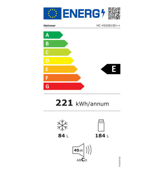 Šaldytuvas Combi HC-VS2681SE++ HEINNER