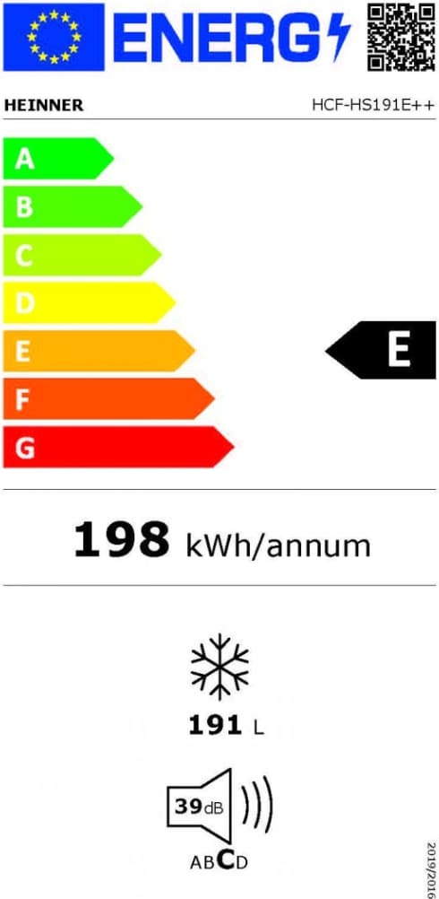 Šaldiklis HCF-HS191E++ HEINNER