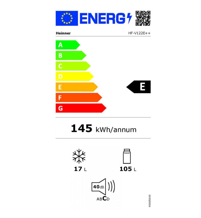 Šaldytuvas HF-V122E++ HEINNER