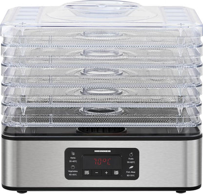 Vaisių ir daržovių džiovintuvas  200-400W, 8.55L HFD-K400SS HEINNER