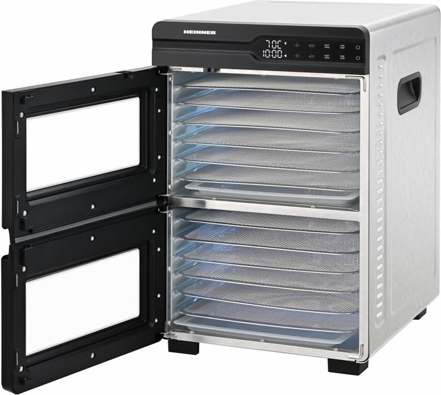 Vaisių ir daržovių džiovintuvas 1000-1200W HFD-KDDB1200BKSS HEINNER