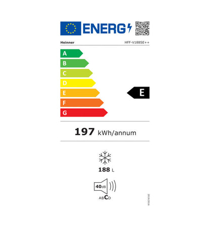 Šaldiklis HFF-V188SE++ HEINNER