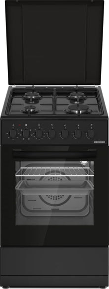 Kombinuota dujinė viryklė HFSC-S60LITGC-BK HEINNER