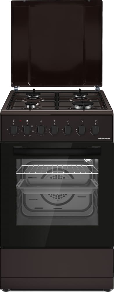 Kombinuota dujinė viryklė HFSC-S60LITGC-BRW HEINNER