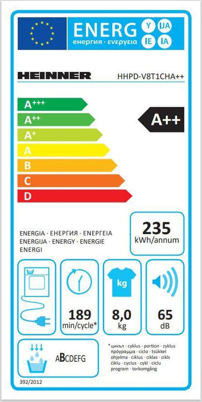Džiovyklė 10kg HHPD-M10G5PBKD++HEINNER