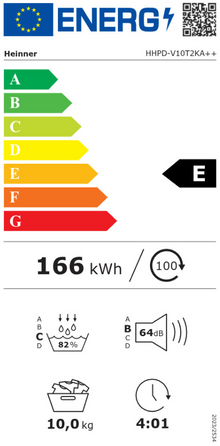 Džiovyklė 10kg HHPD-V10T2KA++ HEINNER