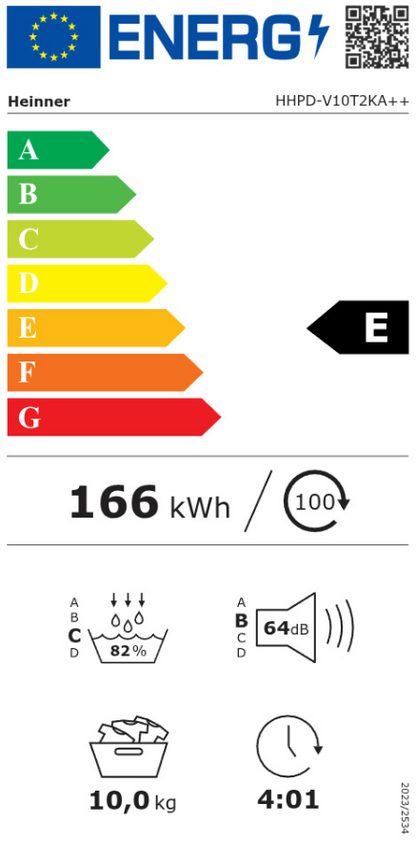 Džiovyklė 10kg HHPD-V10T2KA++ HEINNER
