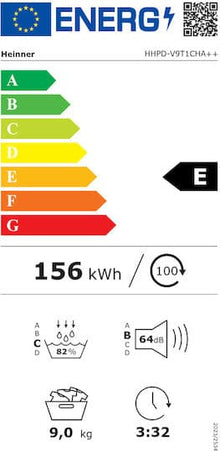 Skalbinių džiovyklė 9kg HHPD-V9T1CHA++ HEINNER