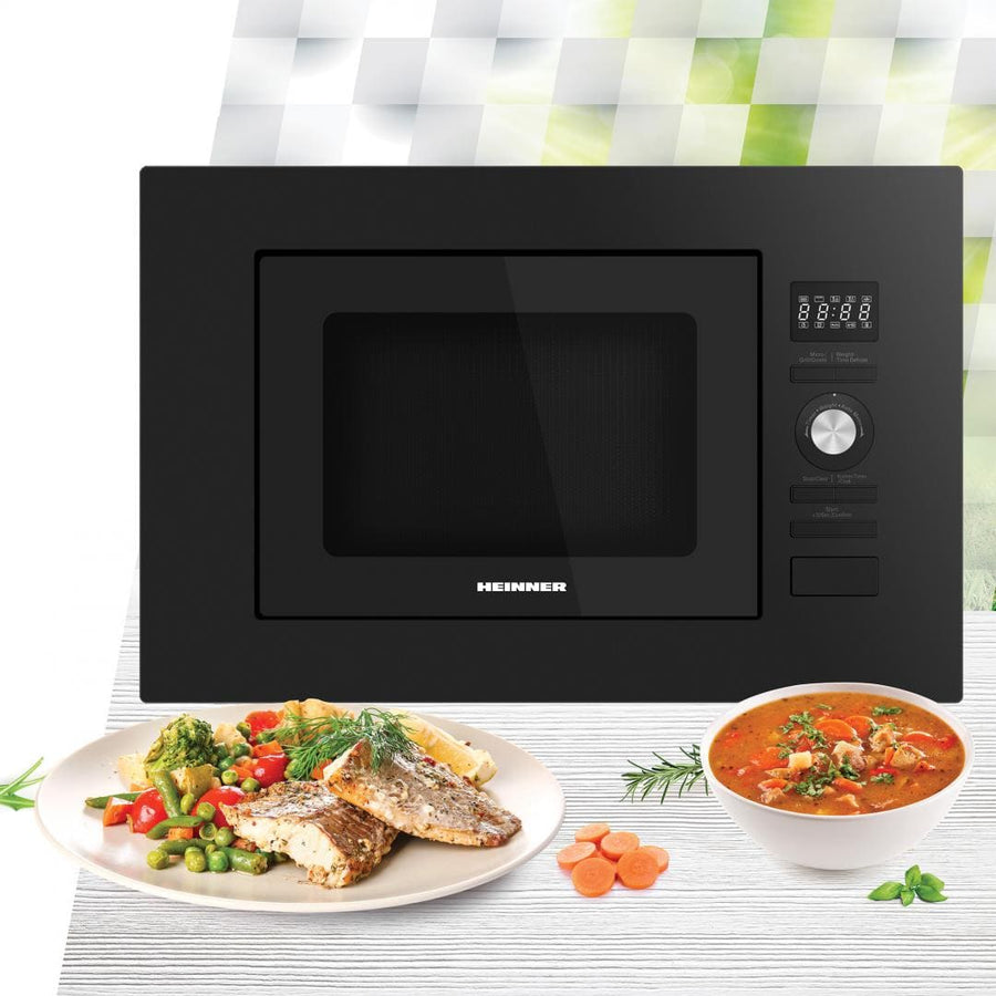 Įmontuojama mikrobangų krosnelė 800W, 20L HMW-MDBI20GDBK HEINNER