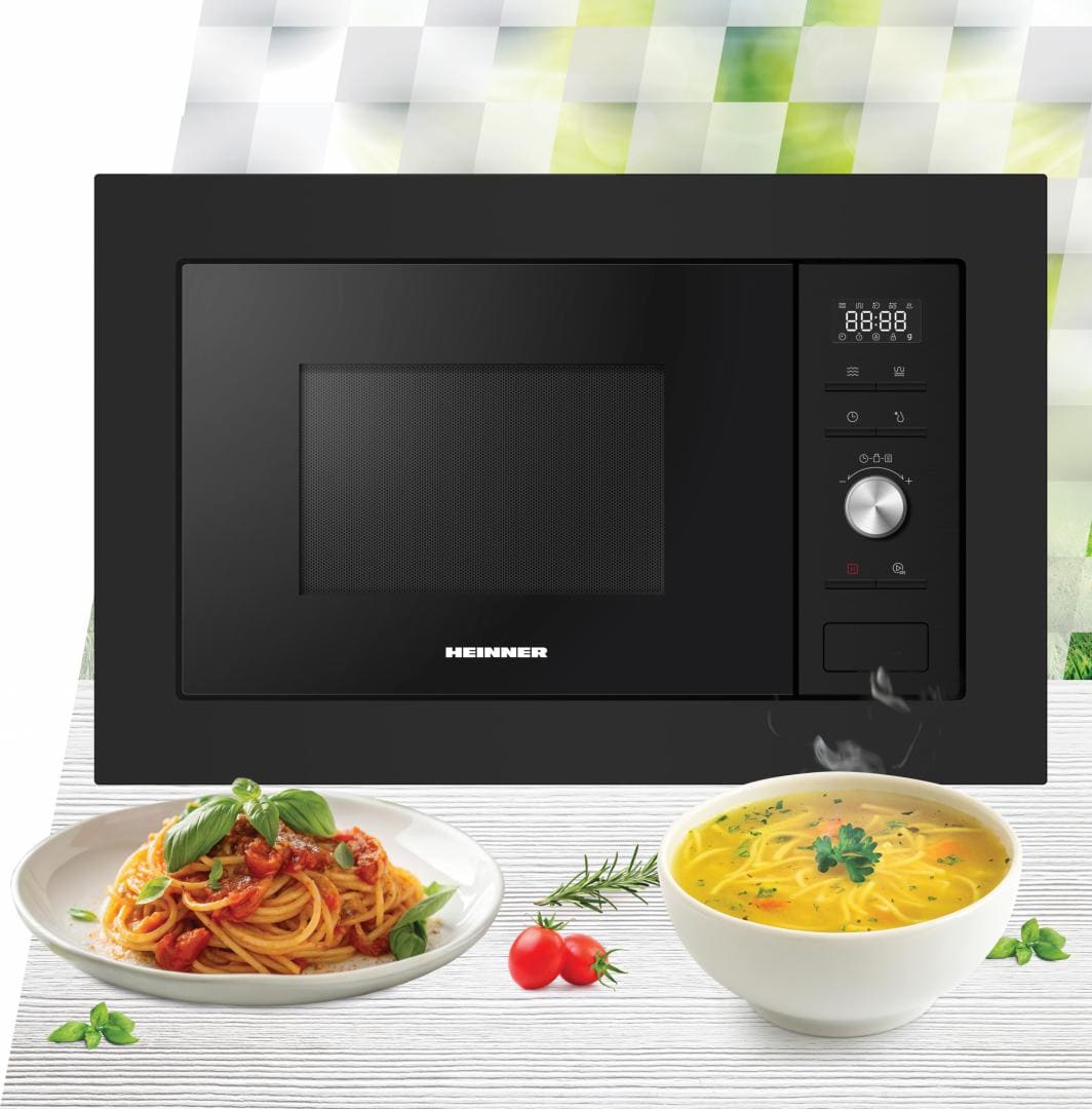 Įmontuojama mikrobangų krosnelė 1000W, 28L HMW-MDBI28GDBK HEINNER