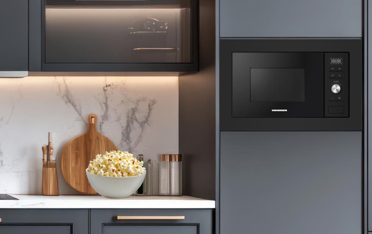 Įmontuojama mikrobangų krosnelė 1000W, 28L HMW-MDBI28GDBK HEINNER