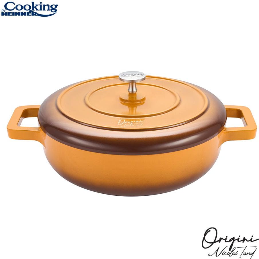 Puodas aliuminio su keramikos danga 3.4L 26x8cm HR-BJK-CR26 HEINNER