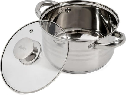 Puodas nerūdijančio plieno su teflono danga 2.5L 18x10.5cm HR-HJ-025 HEINNER
