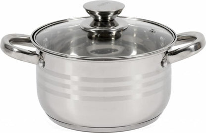 Puodas nerūdijančio plieno su teflono danga 2.5L 18x10.5cm HR-HJ-025 HEINNER