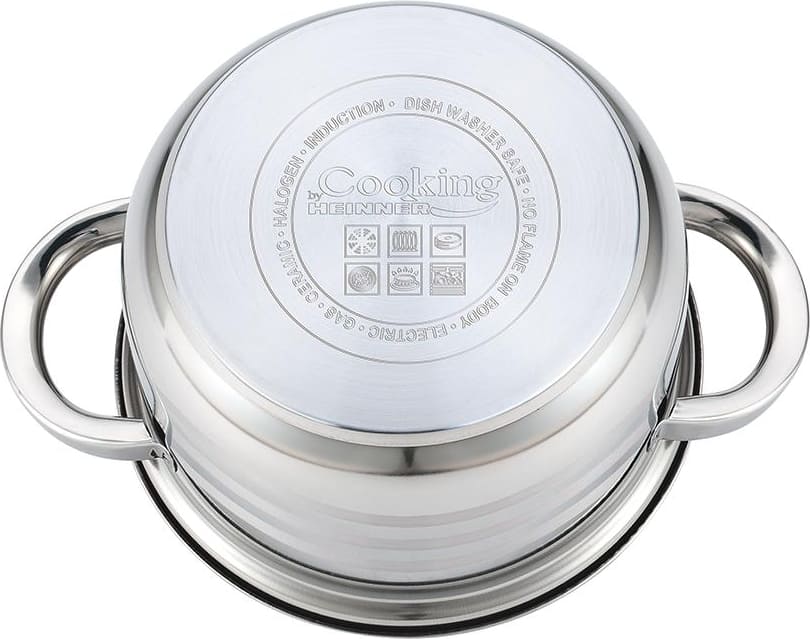 Puodas nerūdijančio plieno su teflono danga 2.5L 18x10.5cm HR-HJ-025 HEINNER