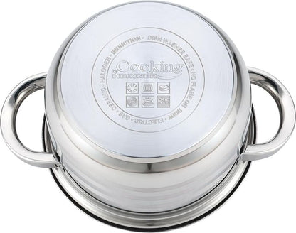 Puodas nerūdijančio plieno su teflono danga 2.5L 18x10.5cm HR-HJ-025 HEINNER