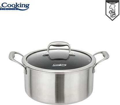 Puodas nerūdijančio plieno su keramikos danga 2.8L 20x10cm HR-MRK-20 HEINNER