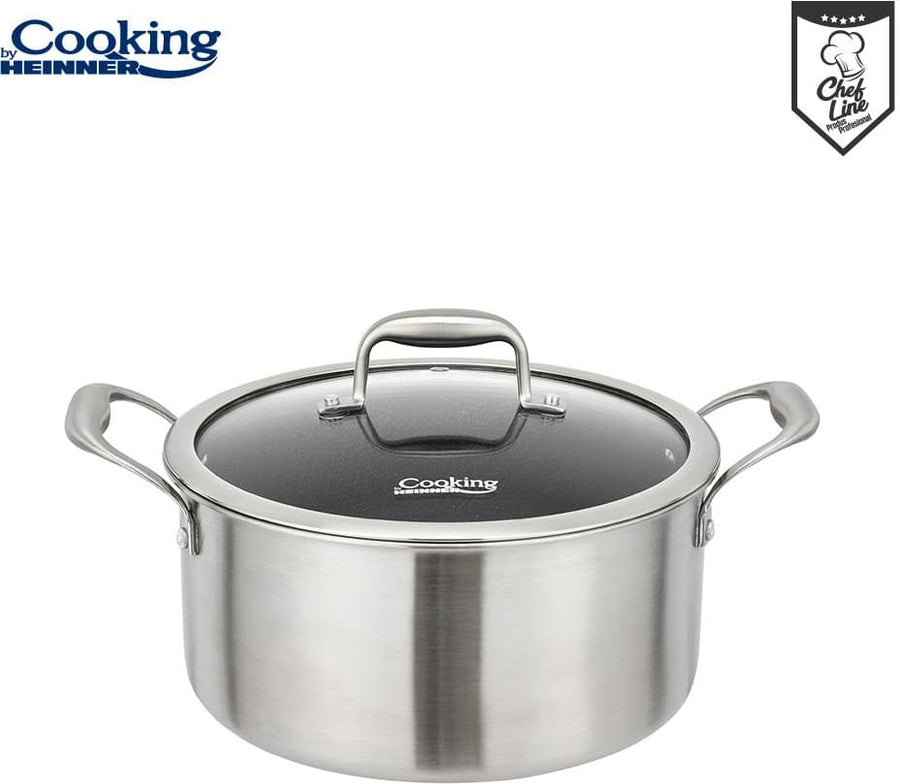 Puodas nerūdijančio plieno su keramikos danga 5L 24x12cm HR-MRK-24 HEINNER