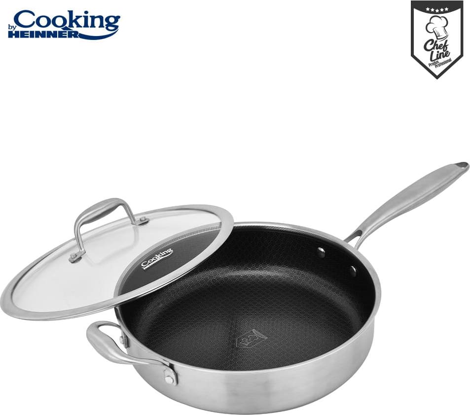 Puodas nerūdijančio plieno su keramikos danga 4.2L 28x7.5cm HR-MRK-28C HEINNER