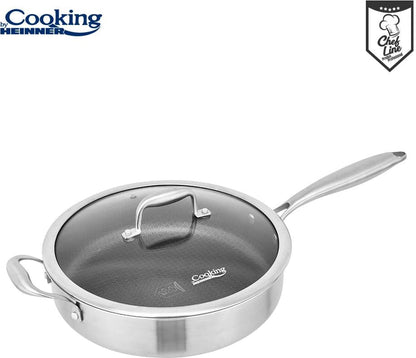 Puodas nerūdijančio plieno su keramikos danga 4.2L 28x7.5cm HR-MRK-28C HEINNER