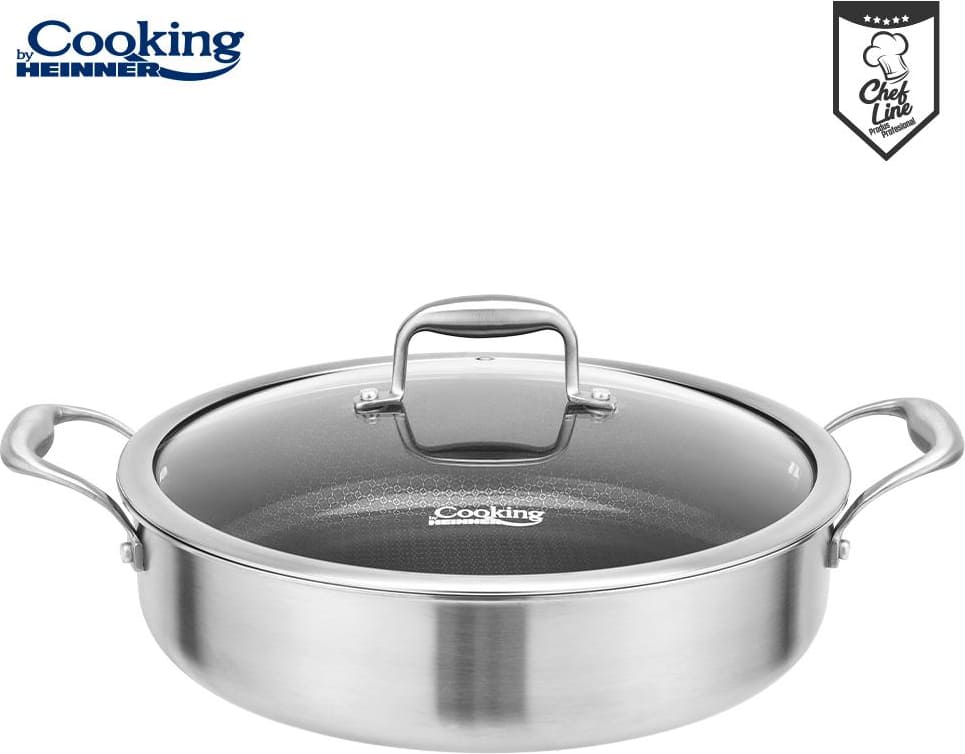 Puodas nerūdijančio plieno su keramikos danga 4.8L 30x7.8cm HR-MRK-30C HEINNER