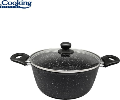 Puodas su dangčiu aliuminio su keramikos danga 3.8L 24x10cm HR-NL-24S HEINNER
