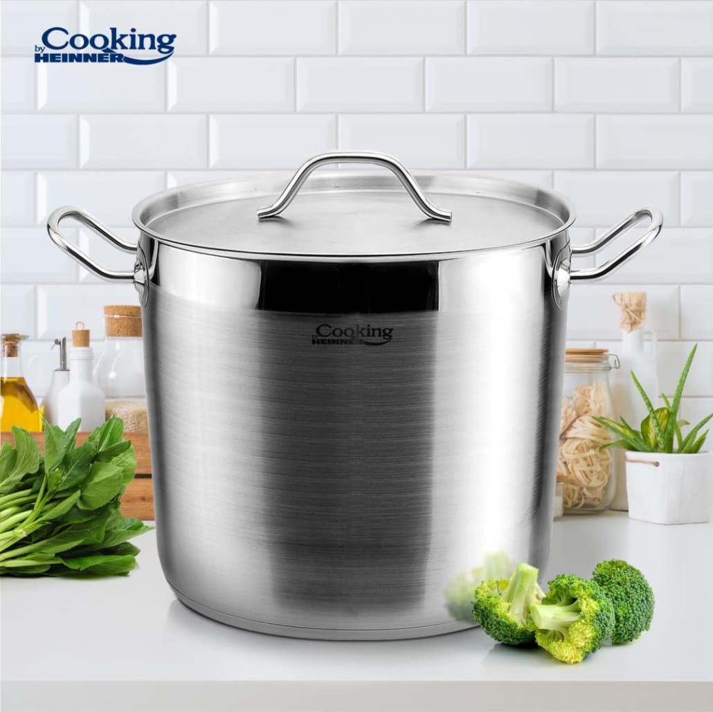 Puodas nerūdijančio plieno su teflono danga 9L 24x20cm HR-RW-090 HEINNER