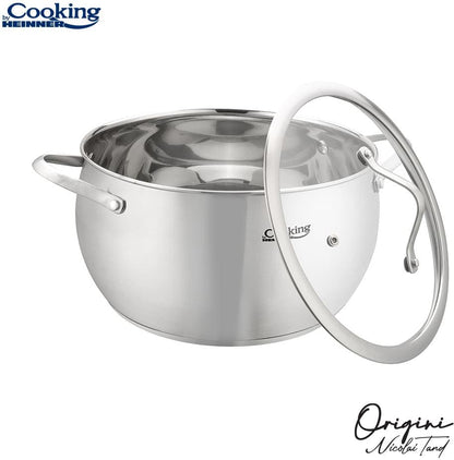 Puodas nerūdijančio plieno su teflono danga 6L 24x13.5cm HR-RW-T06 HEINNER
