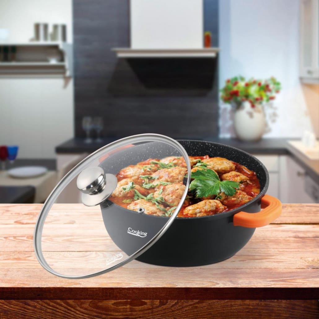 Puodas aliuminio su keramikos danga 6.5L 28x12.5cm HR-SCO-A0328A HEINNER