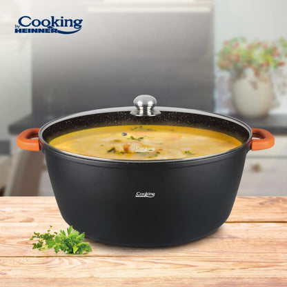 Puodas aliuminio su keramikos danga 23L 44x19cm HR-SCO-A0344A HEINNER