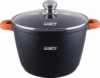 Puodas aliuminio su keramikos danga 6.3L 24x16.5cm HR-SCO-A0624A HEINNER