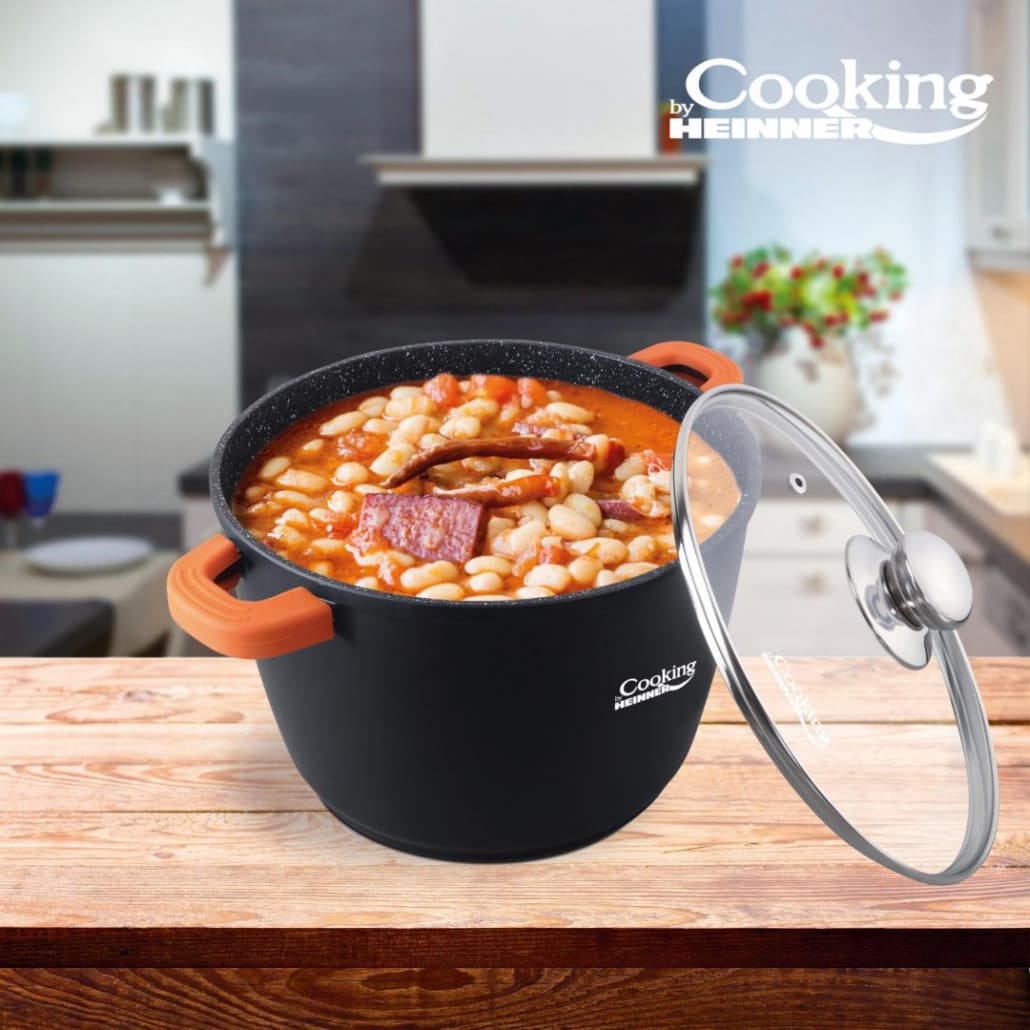 Puodas aliuminio su keramikos danga 6.3L 24x16.5cm HR-SCO-A0624A HEINNER
